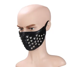 1 шт. модная маска с заклепками из искусственной кожи черная ветрозащитная противотуманная маска для езды на велосипеде на открытом воздухе вечерние защитные маски