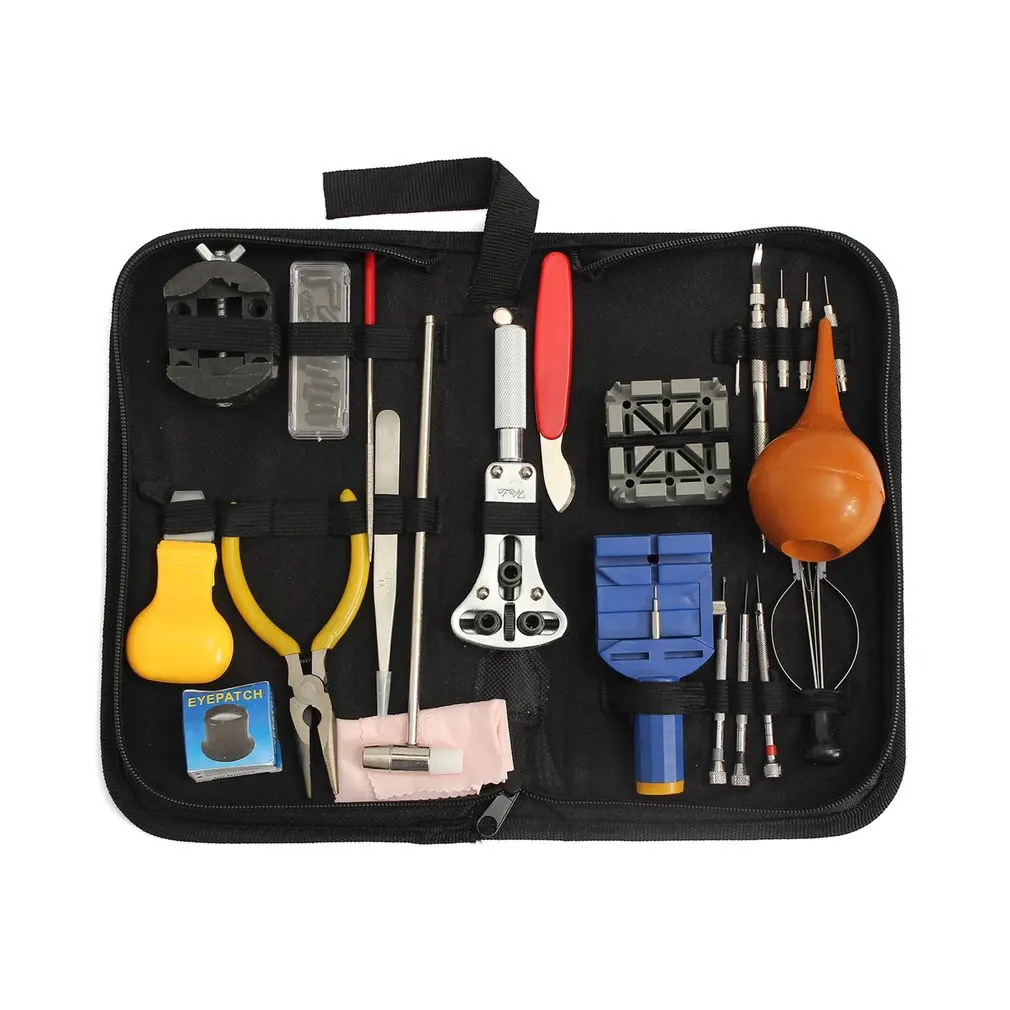 

22pcs/set Professional Watch Repair Tool Kit Watchmaker Case Opener Link Remover Spring Bar Set with Carry Bag