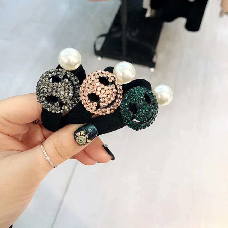 2018 new arrival korea cute crystal full rhinestones smile