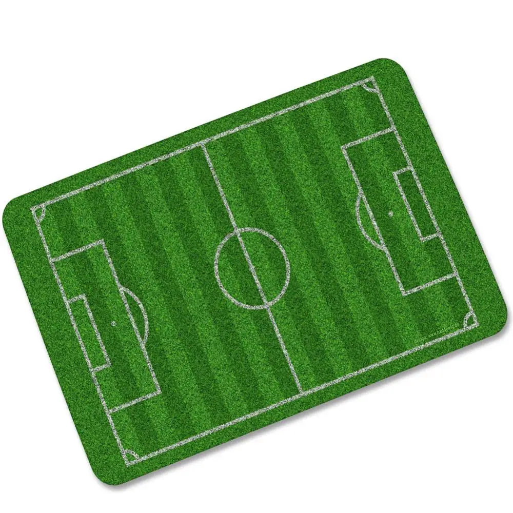 

Natural rubber Soccer field lawn Carpet Soccer/Basketball printed Carpets for living room Mat Bathroom kitchen Anti-skid Rug