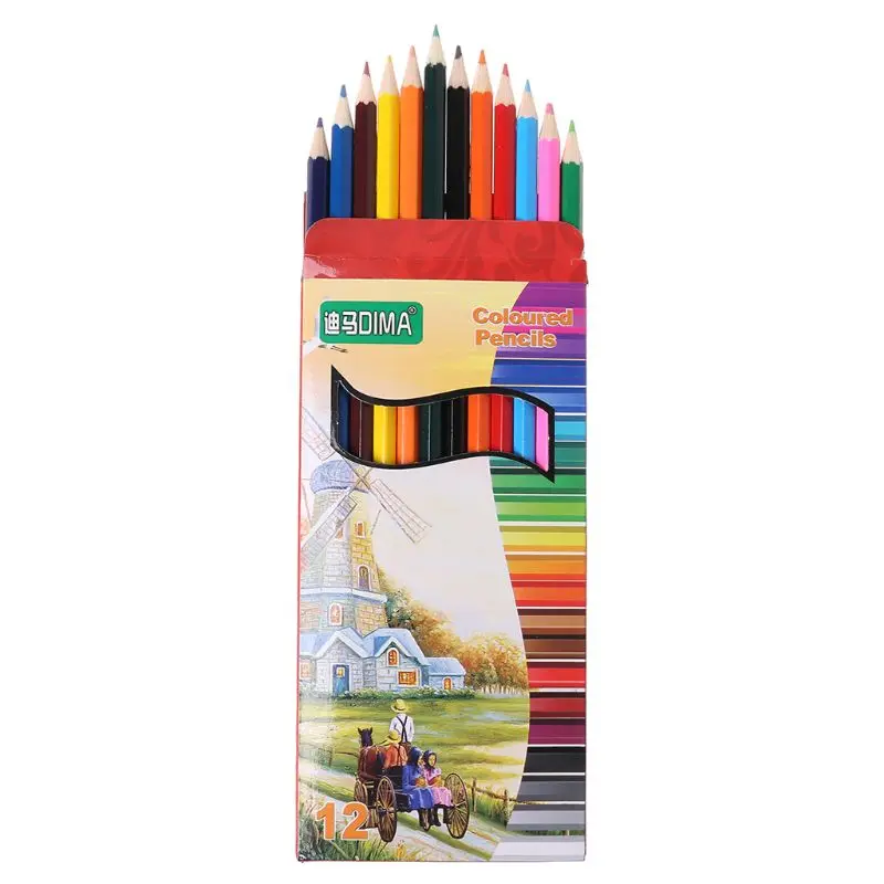 

12pcs/set Non-toxic Drawing Colored Pencils Wood Painting Pen For Artist Sketching Kids Children Student Gifts School Supplies
