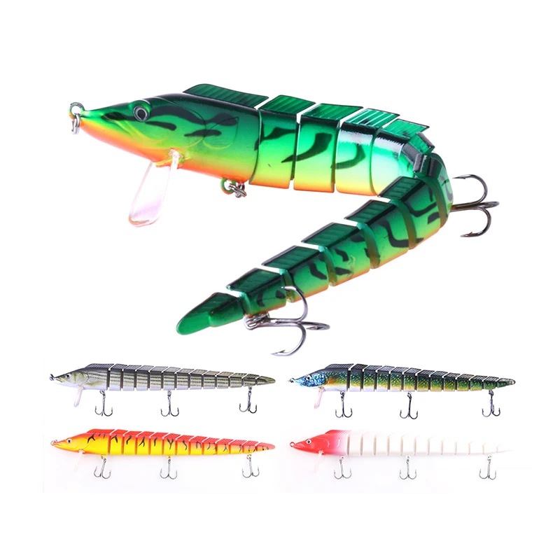 

ThunderShower 1pcs 13 Sections Jointed Fishing Lure 46g Artificial Hard Bait Swimbait 5 Colors 23CM