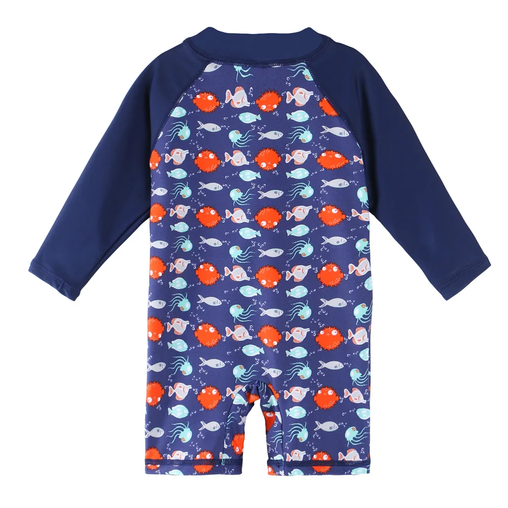 BAOHULU UPF50+ детская одежда для плавания с длинным рукавом Купальник для маленького мальчика цельный купальник для малышей купальный костюм для новорожденных мальчиков и девочек