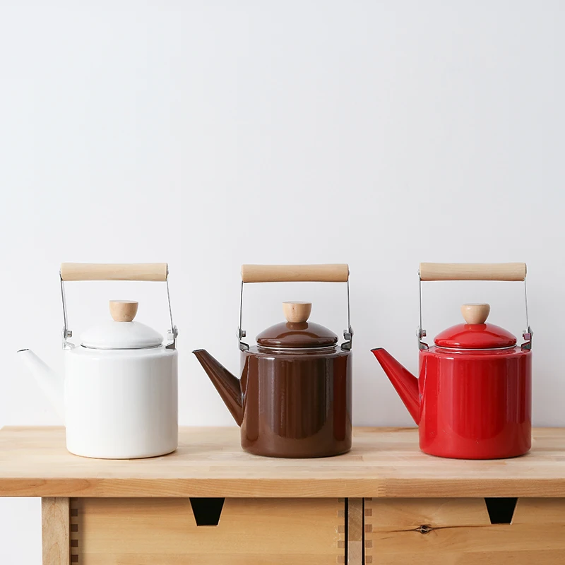

Classic japanese style pot 2.0L enamel kettle coffee pot flower pot electromagnetic furnace general flower pot Induction Cooker