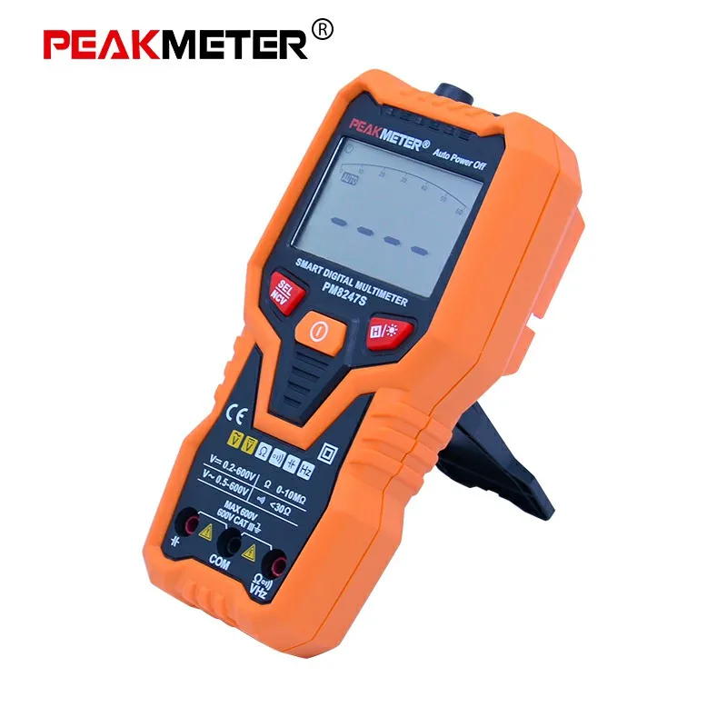 PEAKMETER PM8247S DC/AC Умный полный автоматический Диапазон Цифровой мультиметр NCV