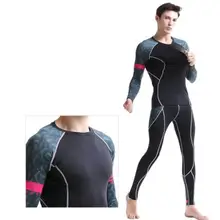Набор мужской компресс рубашка 3D подростковые волки футболка с длинными рукавами фитнес мужчины ММА Кроссфит футболка леггинсы Рашгард комплект брендовая одежда