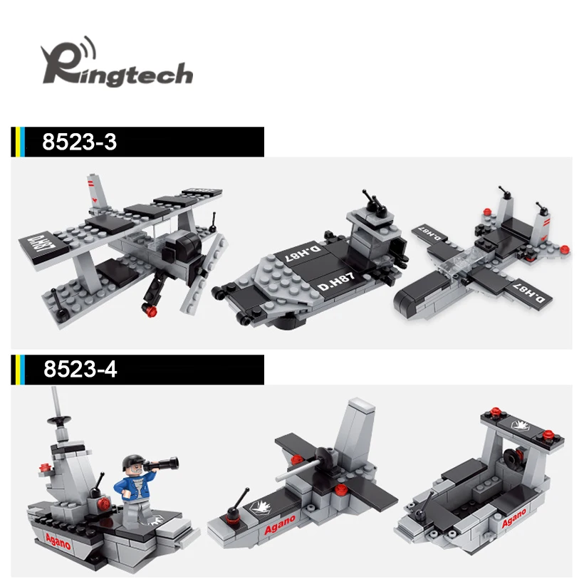 Ringtech Леле брат 8 в 1 Carrier strike группы 676 шт. building block|Блочные конструкторы| |
