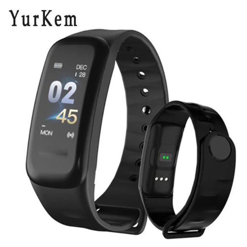 

Yurkem Colorful Screen Smart Band waterproof Heart Rate Monitor wristband C1 Plus Smart Watch Blood Pressure PK xiomi mi band 3