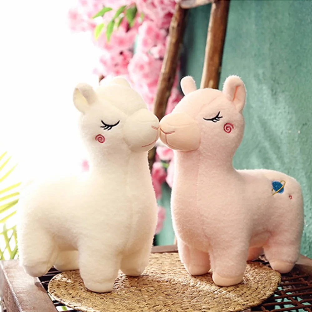 

Cute Animals Alpaca Plush toys sheep 30/45cm soft dolls Stuffed birthday gifts kids present baby Sleeping toy Pink/White 30