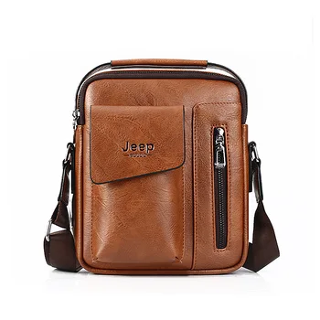 

2018 new Jeep vogue men's Leather Men's single shoulder slanted cross package Jeep male bag manufacturer direct sale