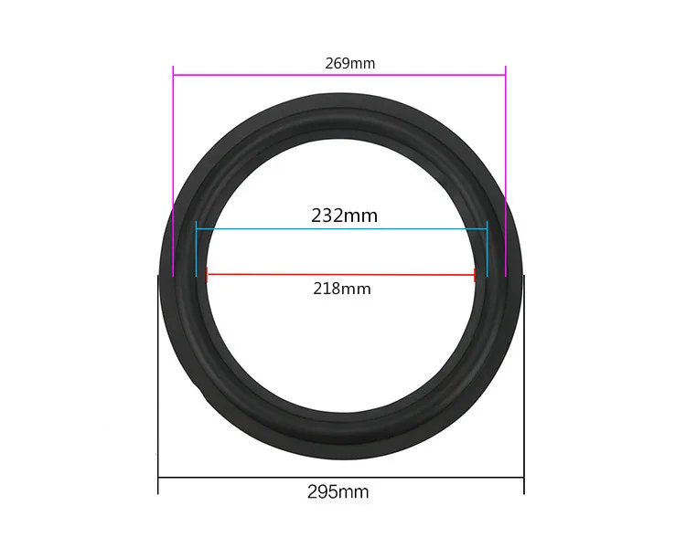 GHXAMP 12 дюймов 295 мм сабвуфер динамик резиновый объемный запасные части громкий динамик ремонтный складной Край diy 2 шт