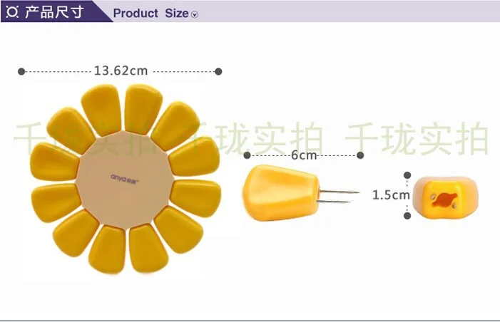 6 шт. креативные милые держатель кукурузы трехмерной Нержавеющая сталь кукурузная колбасная вилка для фруктов и пирожных