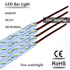 U/V стиль Глобальный, 5 шт. в партии DC12V 50 см 5630 LED Жесткий Luces Светодиодные ленты бар свет с алюминиевой сплава В виде ракушки