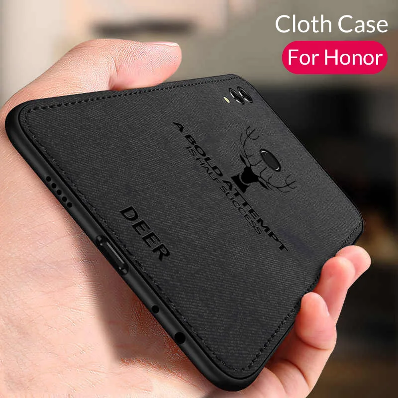 

Fabric Cloth Phone Case For Huawei Honor 10 Lite 8X 8 9 Light 10lite 9lite Honor 10 Lite Ultra Thin Soft Silicone Back Cover