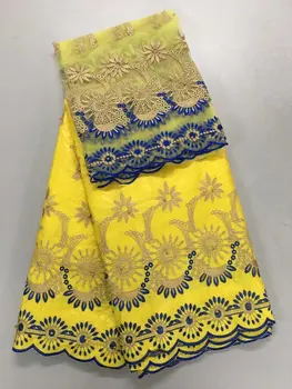 

yellow African jacquard embroidered fabric bazin riche getzner Guinea Barocade fabric for Nigerian lace fashion dresses 7yards