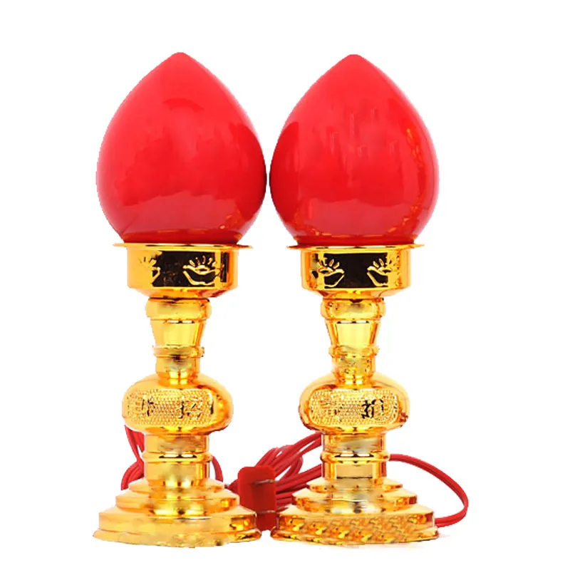 A Pair of Flameless Sticks Candle Detachable Candle Buddha festival