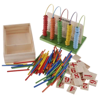 

Kids Baby Early Learning Mathematics Numbers Counting Sticks Calculating Frame Math Teaching Aid Educational Toy