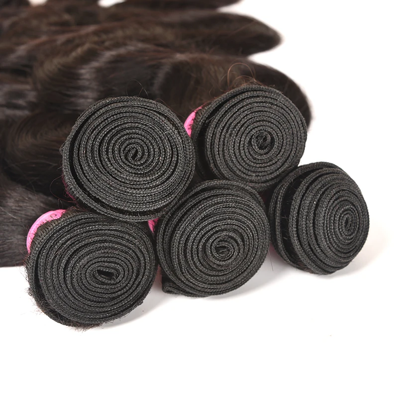 Ali Coco Peruvian Body Wave 4 Bundles With Closure 5 Pieces/lot 100% Human Hair Bundles With Closur