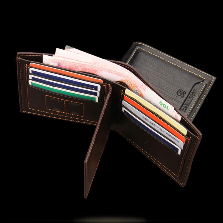 Baellerry Hot Sale Business Men's Wallets Quality 3 Folds Sutures Black Brwon Detached Cards Slots ID Credit Card Holder Purses Baellerry Hot Sale Business Men's Wallets Quality 3 Folds Sutures Black Brwon Detached Cards Slots ID Credit Card Holder Purses