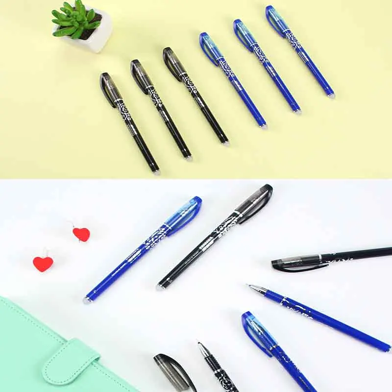 Стираемая гелевая ручка Frixion Gelpen 0,5 мм, синяя, черная, стандартная ручка для письма, волшебная ручка Mosuca, ручка для офиса, школы, канцелярские принадлежности, моющиеся