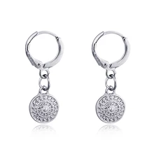 Dayoff Европейский круглый золотой серебряный обруч серьги для женщин Африка Винтаж Панк серьги для женщин ювелирные изделия талисманы маленькое солнце ухо кольцо E599