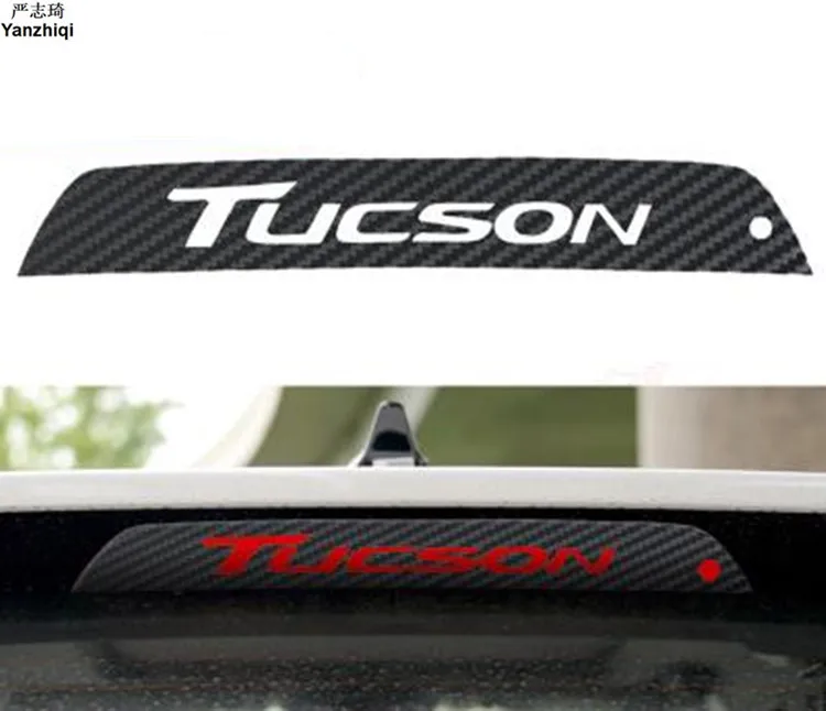 Для hyundai New Tucson углеродное волокно задний тормозной светильник декоративная крышка наклейки чехол автомобильные аксессуары водонепроницаемый