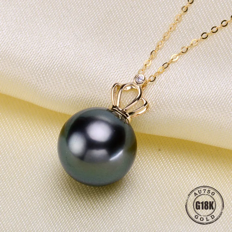 Luxury genuine G18K Gold Accessories Fashion Pearl Pendant Settings