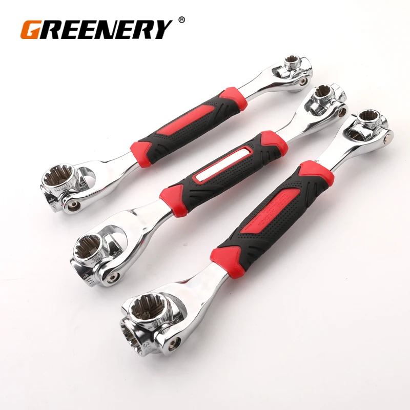

Greenery 360 Degree Tiger Wrench 52 in 1 Tools Socket sleeve Works with Spline Bolts Torx