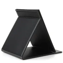 JEYL Black Folding Leather Table Hand Compact Makeup Mirror 9.1×7.1″