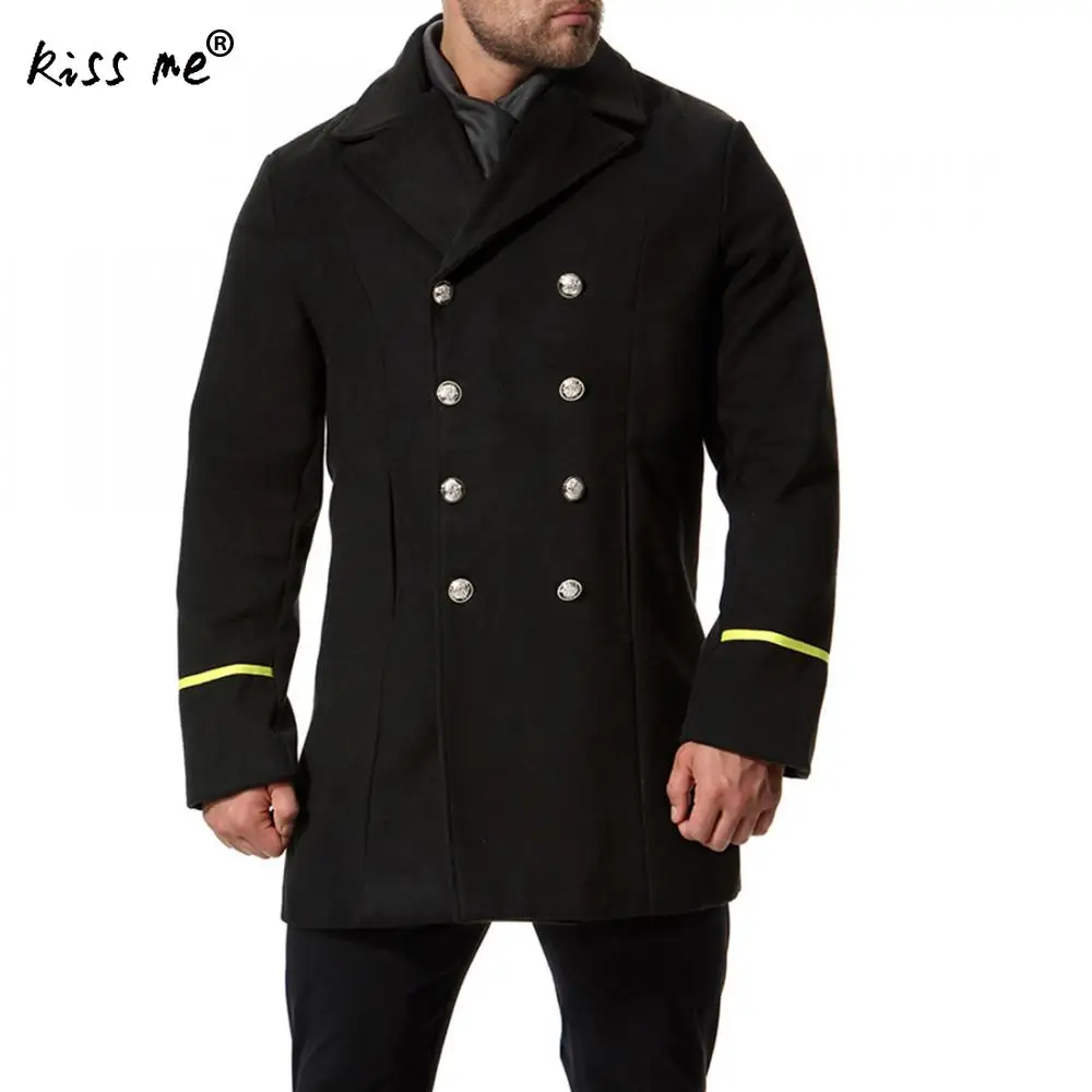 Hombres Chaqueta Larga Abrigos Trinchera Verde Grey Lana Casual Hombre Invierno army Impermeables Black Green dark Parka Otoño 2018 Mezclas EqIwnt4q1