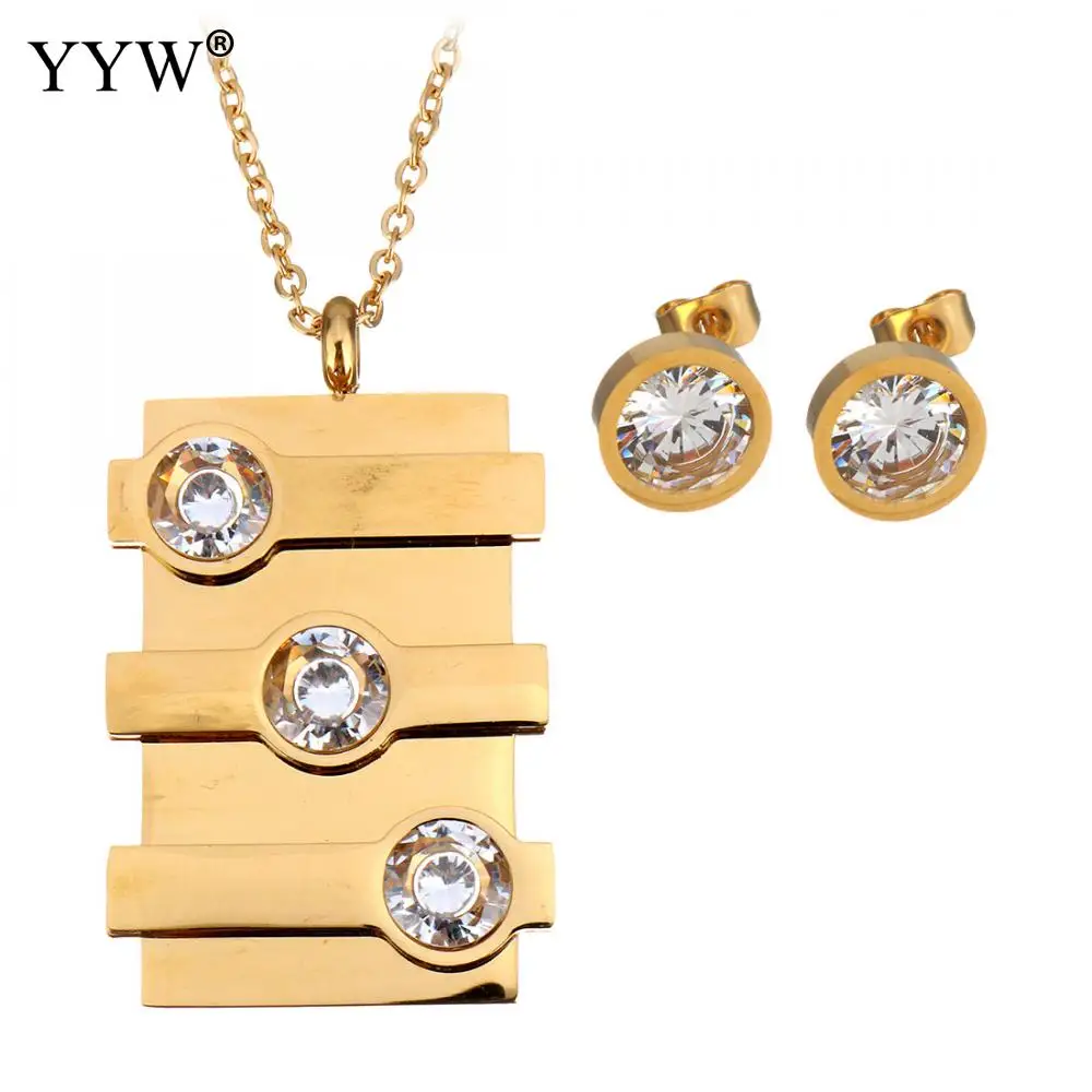 Fashion Jewelry Set Stainless Steel Necklace Earring ...