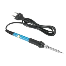60 Вт Электрический Регулируемый температурный сварочный паяльник+ 5 сменных паяльных наконечников 220 В ЕС/США штекер