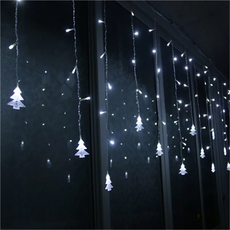 3.5M Led Curtain Christmas Tree Icicle String Lights Fairy Lights Christmas New Year Lights Wedding Party Decoratio
