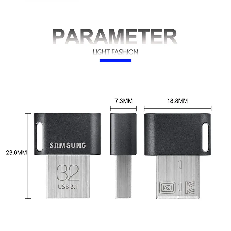 SAMSUNG USB3.1 Flash Drive Pendrive 256GB 128GB 300MB/s Metal Flash Memory Stick 64GB 32GB 200MB/s Mini Pen Drive USB Key U Disk