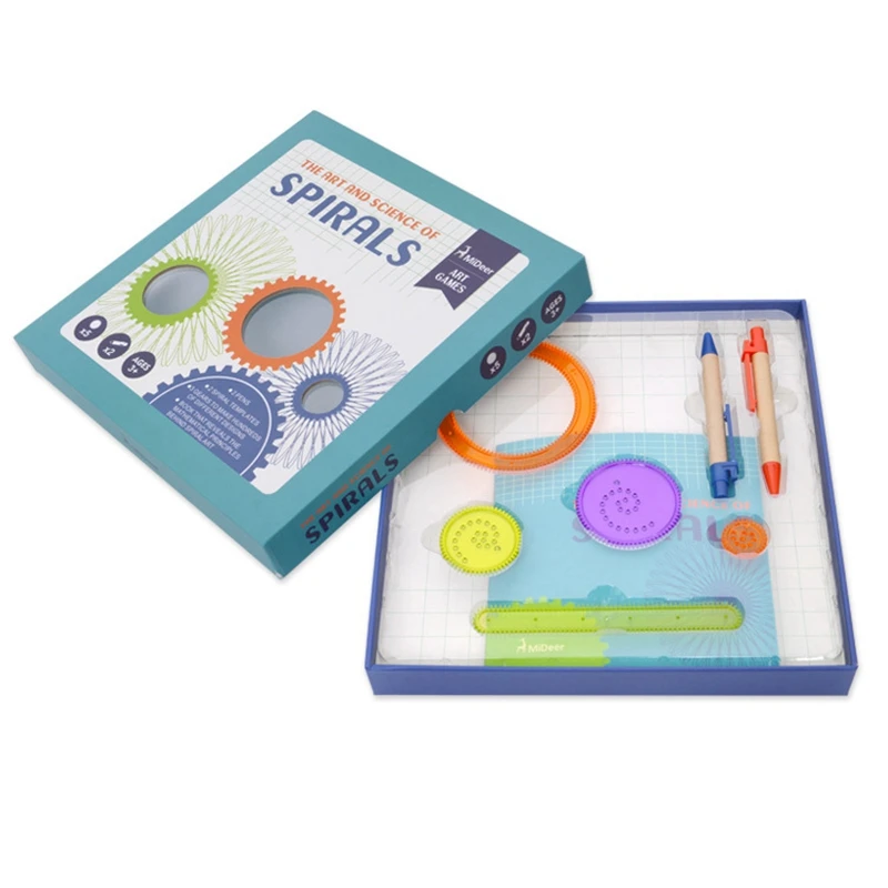 Spirograph переплетенные шестерни и колеса, аксессуары для рисования, набор инструментов для рисования, линейка, развивающие игрушки для детей, игрушки для рисования