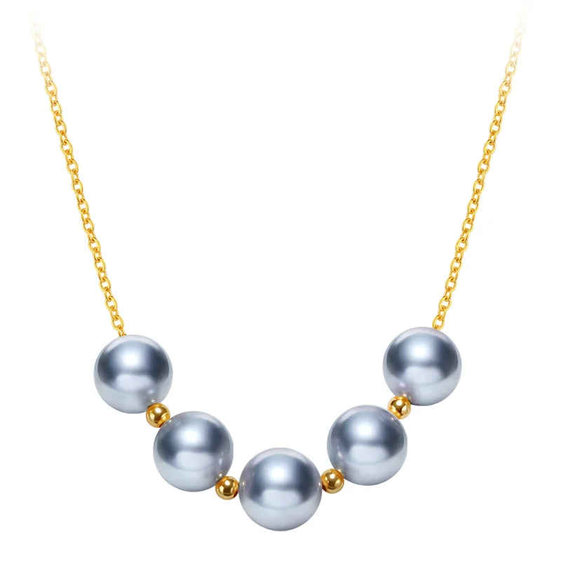 YS 18k Solid Gold Saltwater Cultured 8 