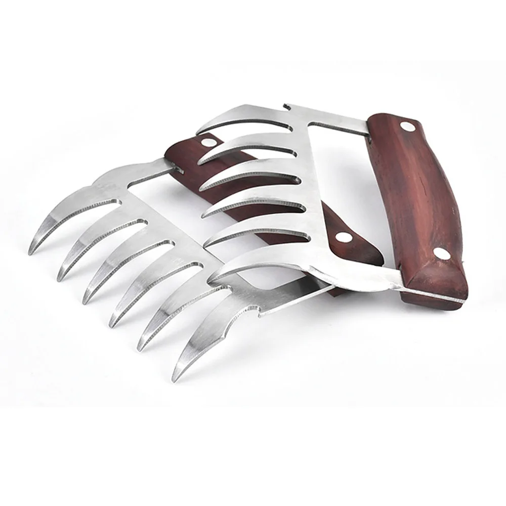 

2 Pcs Meat Handler Bear Claw BBQ Meat Handler Barbecue Fork Tongs Pulled Pork Shredder Claws Stainless Steel Fork Barbecue Tools