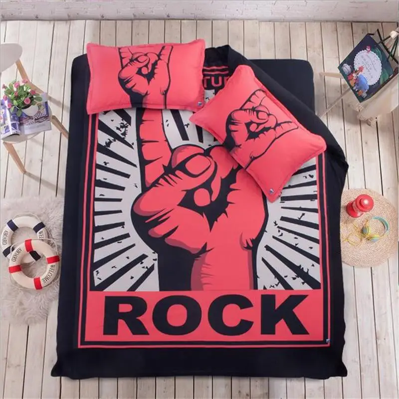 Personalized Rock Bedding Set Twin Queen King Size Duvet ...