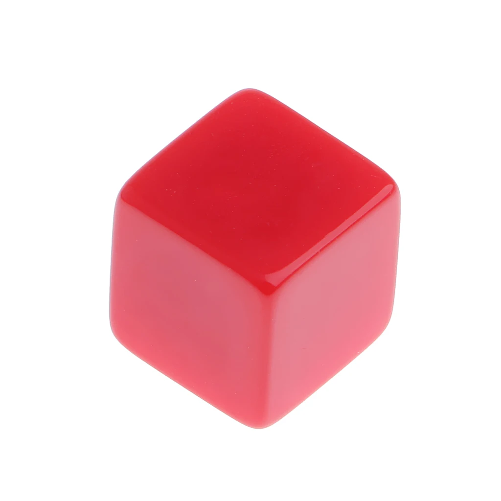 MagiDeal 125Pcs/Pack 12mm Opaque Six Sided D6 Dice Set Blank for Dungeons and Dragons D&D MTG TRPG Players Toys