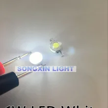 10 шт. CREE реальный достаточно 1 Вт белый высокой мощности Светодиодный светильник бусины светодиодный s диоды лампы 110-120LM чип SMD для точечный светильник лампа