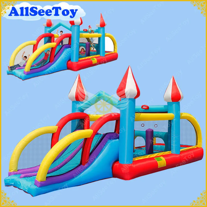 

Inflatable Jumping Castle Combo Water Slide,Bounce House and Ball Pool for Kids,Bouncy Castle with Air Blower