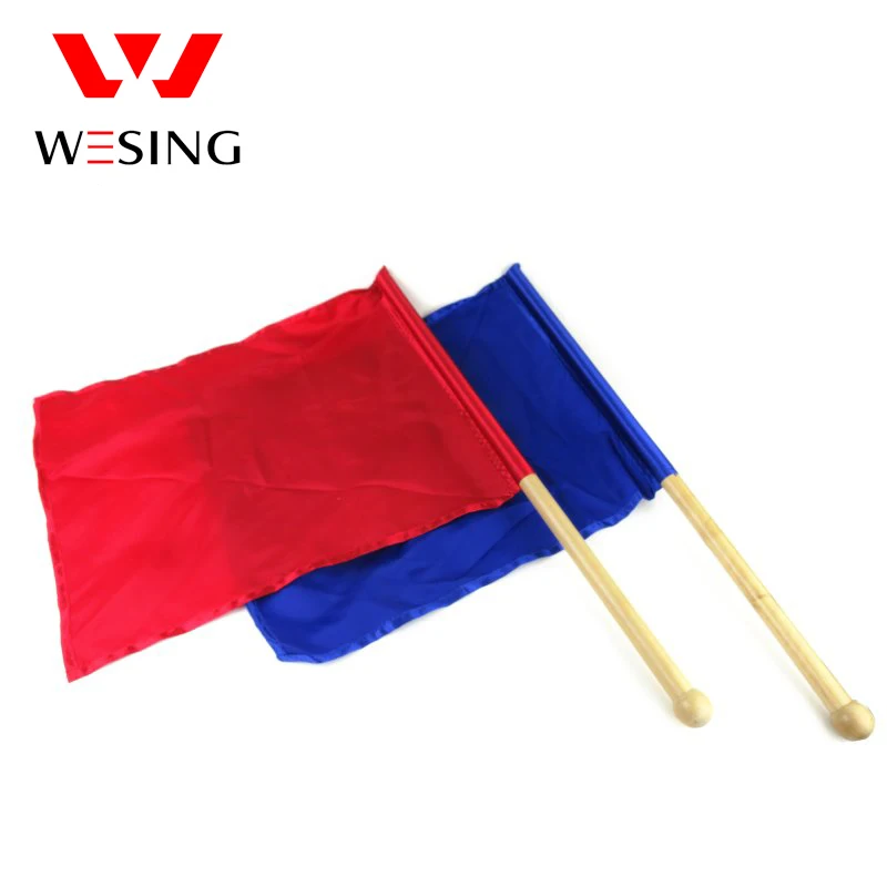 Wesing Karate Professional Referee Sparring Signal Flag Red Blue for