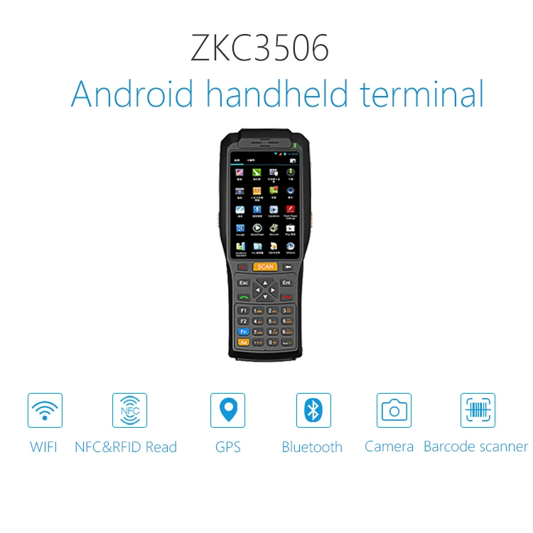 КПК ручной 4G Wifi Android сенсорный 1D/2D сканер штрих-кода NFC промышленный кпк