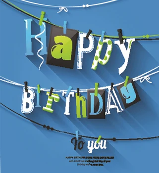 

VinylBDS Floral Backgrounds Happy Birthday To You For Children Kate Background Backdrop