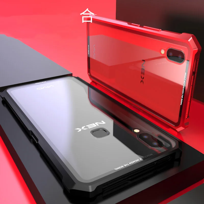 

High-end ultra-thin metal frame Tempered glass mirror shell For VIVO NEX case. cover. NEX A , NEX S