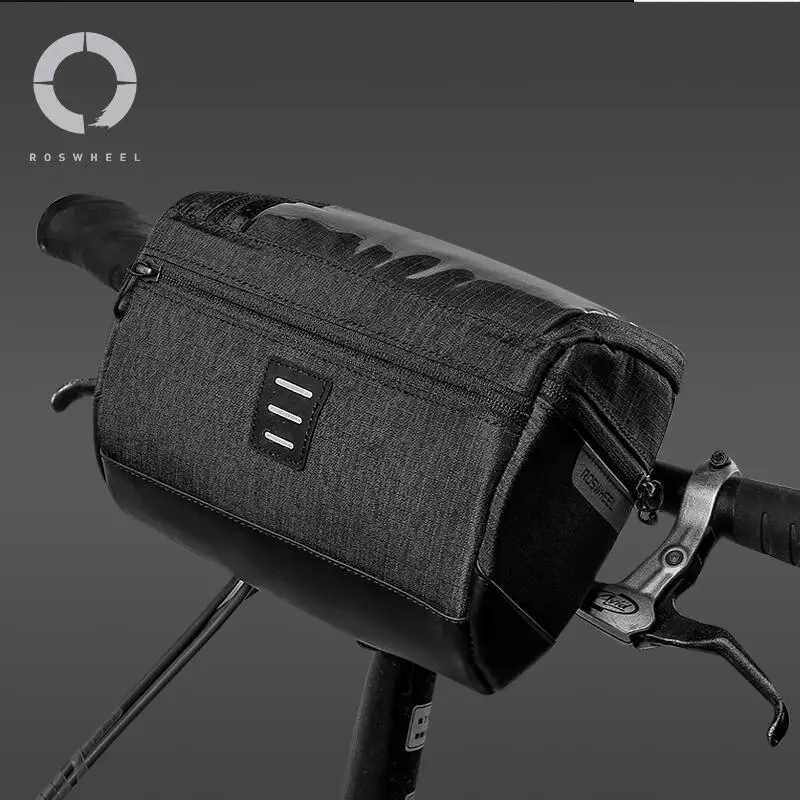 

ROSWHEEL Bicycle Nylon Rainproof Hand Bag Bike Accessories Bicycle Basket Bicycle Head Bag Pvc Touch Screen Bavigation Bags