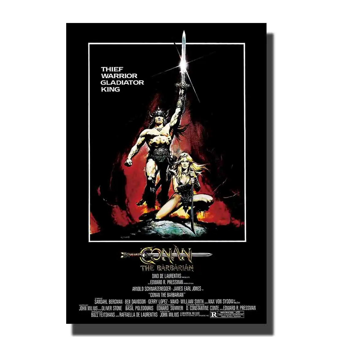 Художественный плакат CONAN варвар редкий Арнольд Шварценеггер печать домашний
