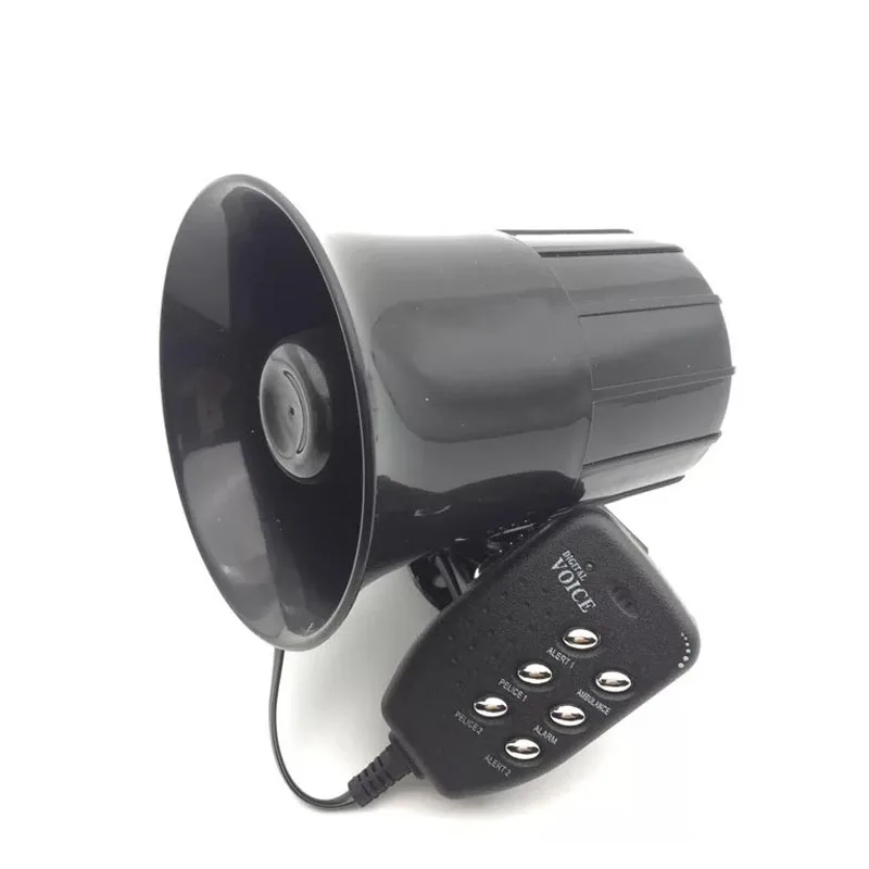 

12V 110Db 30W 6 Sound Motorcycle Super Loud Horn Siren Police Firemen Ambulance Warning Alarm Siren Loudspeaker