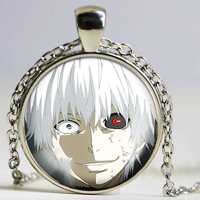 

Tokyo Ghoul Touka Kaneki Ken Rize Kamishiro Anime Glass Cabochon Round Photo DIY Pendant Jewelry Accessories