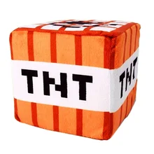 10cm Minecraft Plush Toys Cotton Stuffed TNT Key Chain Bomb For Kids gift cartoon plush collection wholesale